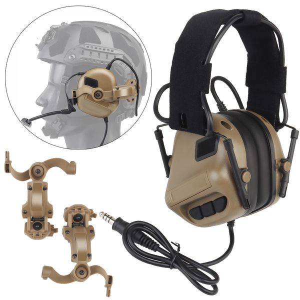 Outros artigos esportivos Fones de ouvido táticos GEN 5 para caça militar Tiro com cancelamento de ruído para capacete FAST OPS Wendy MLOK Arc Headset 221207