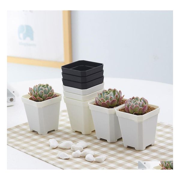 Plantadores POTS 7cm 8cm Mini panela de flores cultivar plástico pequeno bandeja de berçário Ferramentas de jardim de transplante de transplante de porte de porte de queda de queda ho dh9kz