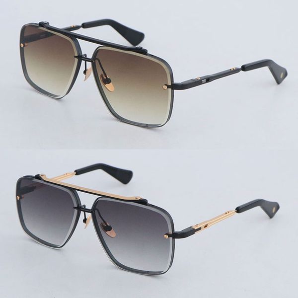 Modedesigner SIX Metall-Sonnenbrille für Damen und Herren, große quadratische Luxusbrille, Vintage-Stil, für Herren und Damen, klassische Brillen im Promi-Stil, Verlaufsgläser, 2024 2024