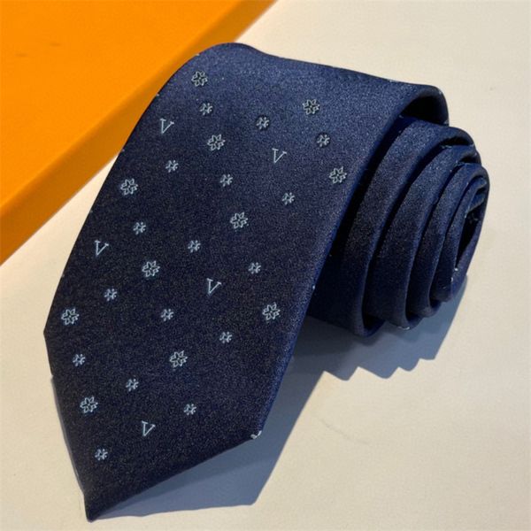 Cravatta di design per uomo Cravatta di seta classica lavorata a mano Damier Business Casual Cravatta con lettera Festa del papà Regalo di Natale 2 Colori242P