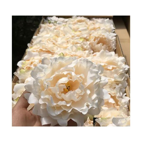 Декоративные цветы венки высококачественные имитация головного убора цветов пиона для свадебного украшения инвентаризации оптом доставки Dhbgk