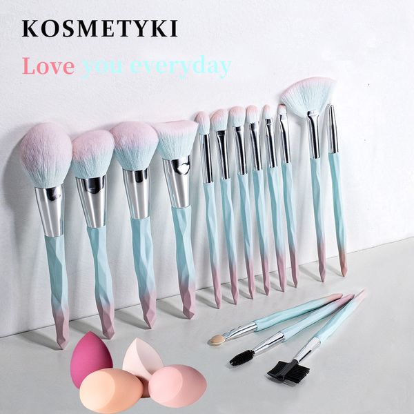 Strumenti per il trucco KOSMETYKI 15PCS Pennelli professionali Set Cosmetic Foundation Powder Face Lip Eye Shadow Concealer Brush Tool 221207