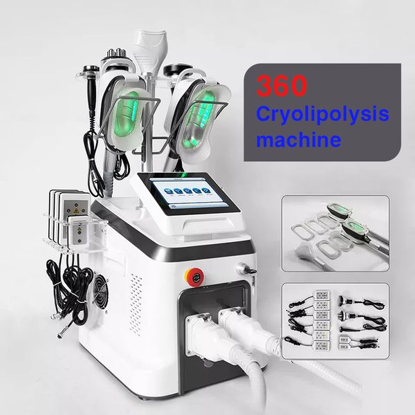 Potente criolipolisis dimagrante 360 Cavitazione RF Terapia di collocazione Multi -manetta grasso Ridurre la perdita di peso di grande aspirazione con congelamento con 40K Laser Beauty Machine