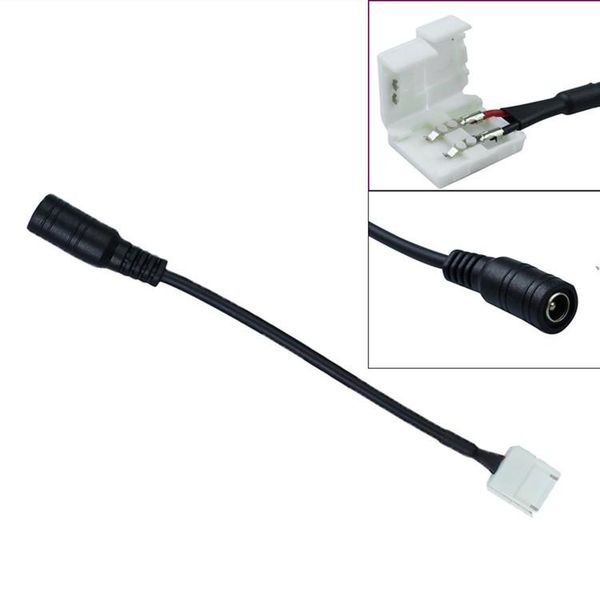 DC LED şerit ışığı için tel kabloyu 2pin klips serbest kaynak konnektörüne bağlayın