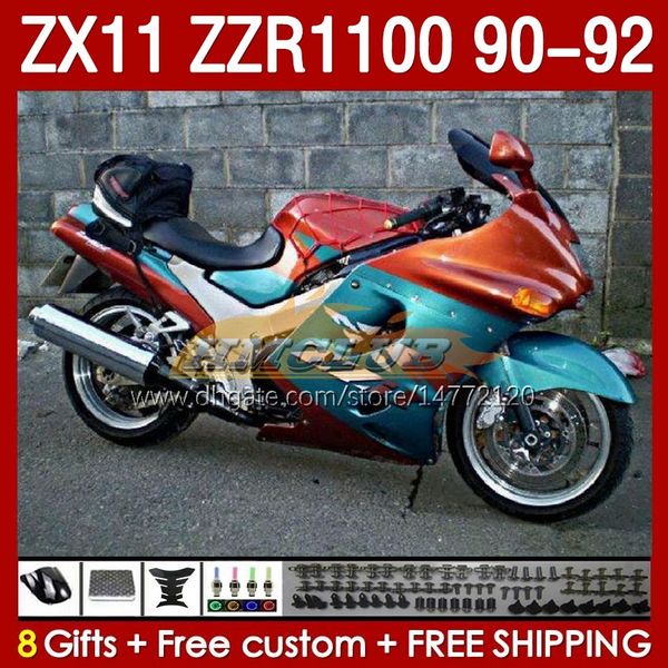 Verkleidungsset für KAWASAKI NINJA ZX 11 R 11R ZX-11 R ZZR1100 ZZR 1100 CC Karosserie 164Nr