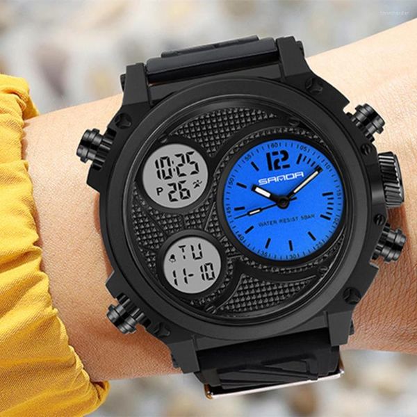 Relógios de pulso Sande Men Wristwatch Sports Digital Sports Imper impermeecidos Homem calendário de moda Boy Watch Wrist Wristplet Electronic Electronic