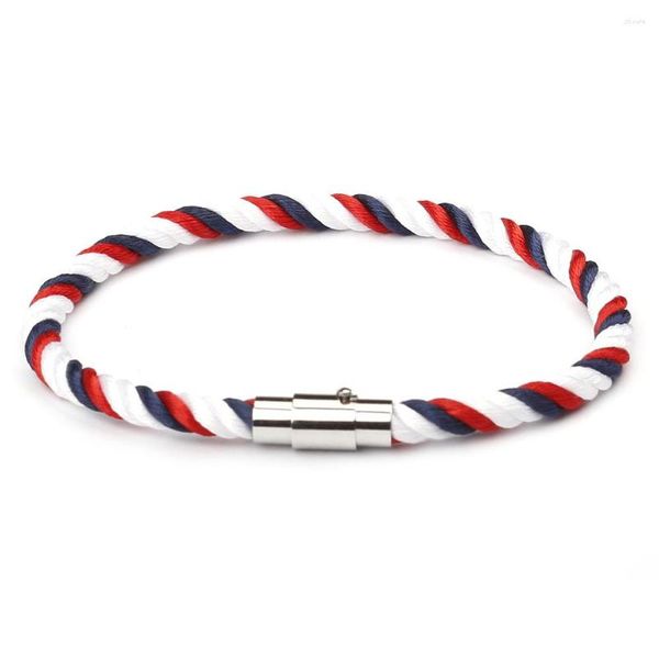 Braccialetti con ciondoli Braccialetto di corda di moda Uomo Donna Rame Chiusura magnetica Braccialetti maschili Gioielli Stile estivo Coppia SL021