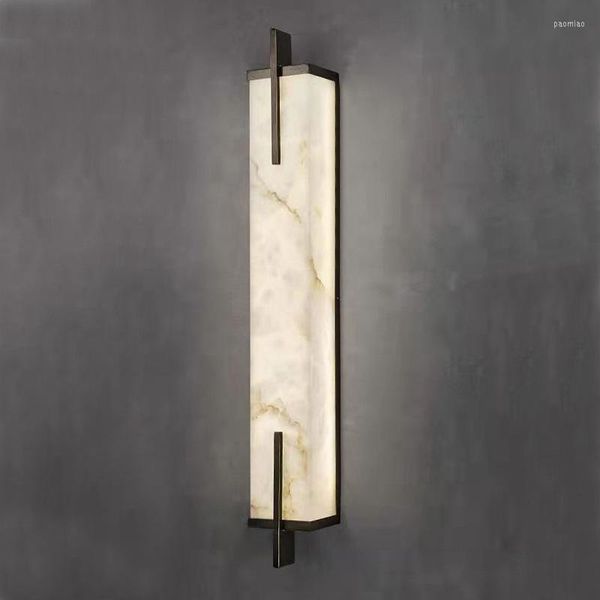 Lampada da parete moderna LED Ligh Corridoio Corridoio Design Comodino Illuminazione per interni Applique Nordic Marble Art Camera da letto Cucina