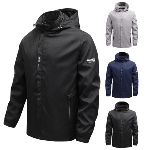 Mens jaquetas homens homens etono e inverno sólido casual simples esportes zíper de bolso jaqueta voadora roupas de beisebol grandes homens casacos de inverno 221205