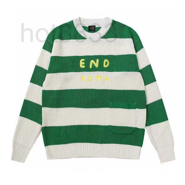 Cuetomizadores femininos Designer Green Stripe OS Loose's Men e Mesle estilo Casal Dress Inverno outono 2022 NOVO 34F9