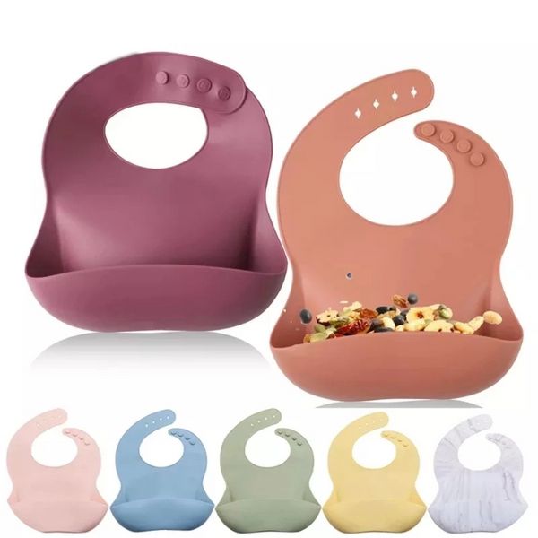 Babadores de silicone para crianças recém -nascidas, alimentação de mesa de mesa de mesa de mesa para bebês para bebês para crianças pequenas de café da manhã C1208