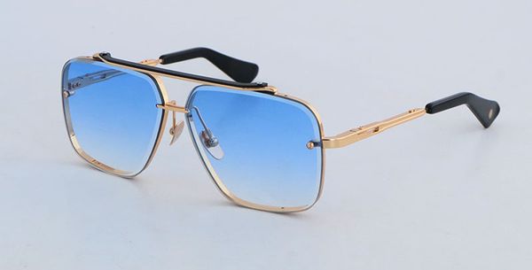 Fashion Designer SIX Metal Sunglasses for Man Large Square Glasses Vintage Mens Women Classical Celebrity Style Eyewear_voghion.com