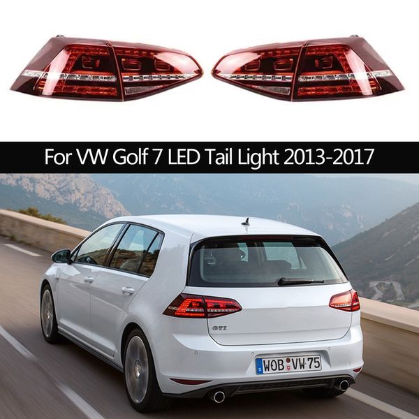 Gruppo fanale posteriore per auto Indicatore di direzione Streamer dinamico Indicatore di illuminazione per VW Golf 7 Fanale posteriore a LED Fendinebbia Freno da corsa Parcheggio Retromarcia Lampada posteriore