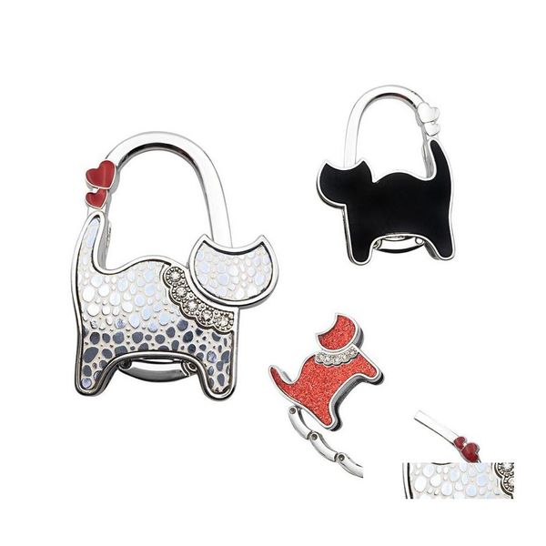 Ganci per borsette per gatti Gancio per borsette liscio opaco Gatti pieghevole per orologio Gancio per borse Stock all'ingrosso Consegna a domicilio Giardino domestico Housekee o Dhcxn