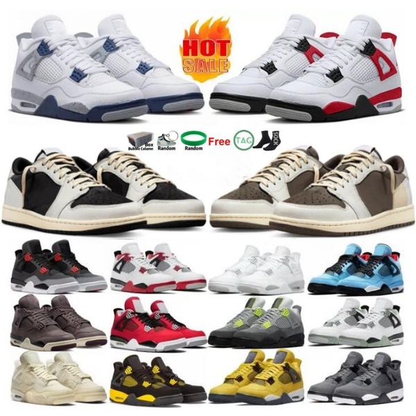 Red Cement 4 4s Scarpe da basket 11s Cherry Concord Uomo Donna Cream Sail Red Thunder Bianco Oreo Bred Taupe Haze nero Cat Royalty Trainer Sneakers