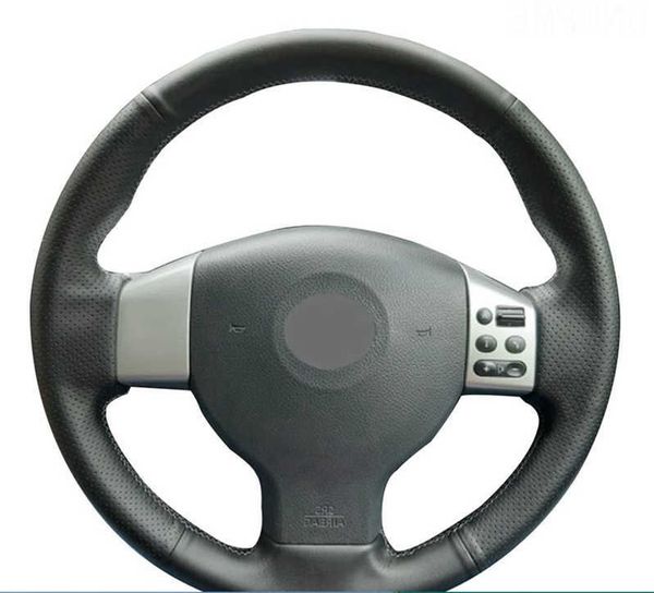 Acessórios de carro de couro de volta para o volante de carro personalizados para Nissan Tiida 2004-2010 Sylphy 2006-2011 Versa 2007-2011