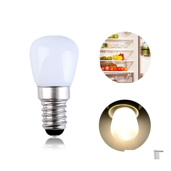 LED ampuller E14 E12 2W Buzdolabı LED Aydınlatma Mini BB AC220V İÇ açık beyaz / sıcak / karartma Yoklama Damlası Dağıtım Işıkları BB OTZ1K