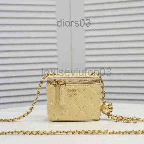 Designer Channel Bag Handtasche Mode Sogar Damen Gitter Messenger Chain Mini Makeup Golden Ball Box Luxuriöse Eimer Umhängetasche276U