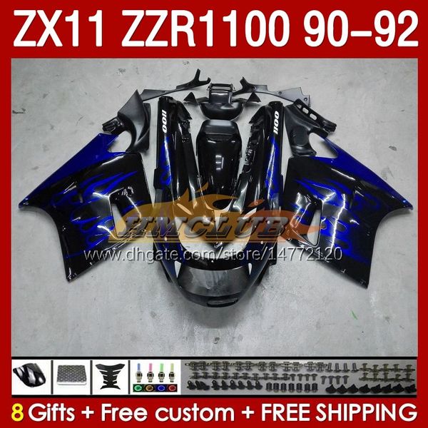 Полная обтекала для Kawasaki Ninja ZX 11 R 11r ZX11 R ZZR1100 ZX11R 90 91 92 BODY 164NO.105 ZZR 1100 CC ZX-11R ZZR-1100 1990 1991 1992 ZX-11 R 90-92 ABS FARIG