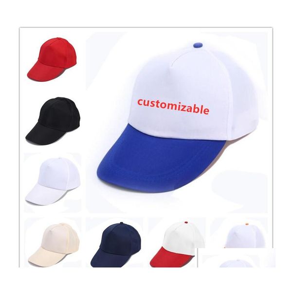 Шариковые шапки 18 цветов Unisex Plain Baseball Cap Ball Solid Cissor Регулируемые шляпы Sports Sun Golf Hat Acept Custom Made Deli dhz4u