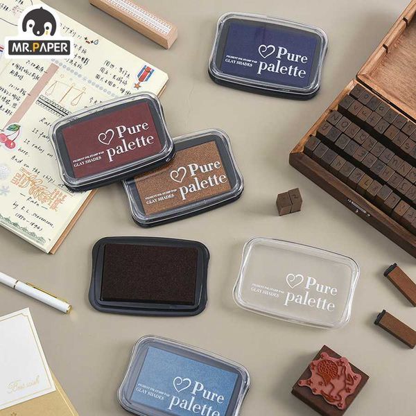 12 farben Vintage Einfarbig Stempelkissen Kreative DIY Hand Konto Dekoration Finger Stempel Zubehör