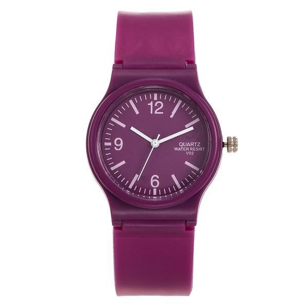 HBP Ladies Wristwatch Casual Quartz Assista Silicone tira fácil de ler números árabes Dial