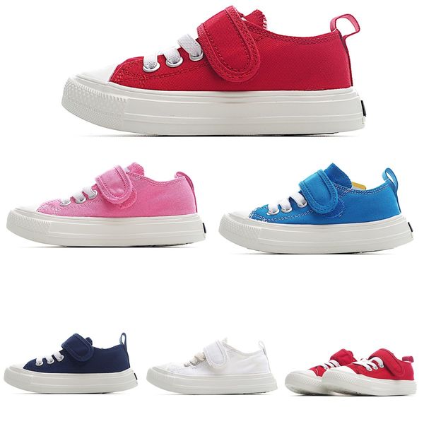 Scarpe per bambini Sneakers basse in tela Stras designer Classiche Scarpe da ginnastica casual Star Bambini Ragazza Ragazzi Scarpe con gancio ad anello 70 neonati Fascia elastica per bambini Sneaker