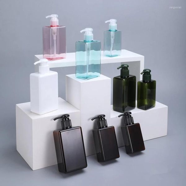 Бутылки для хранения квадратная пластиковая бутылка с насосом Petg материал косметический контейнер.