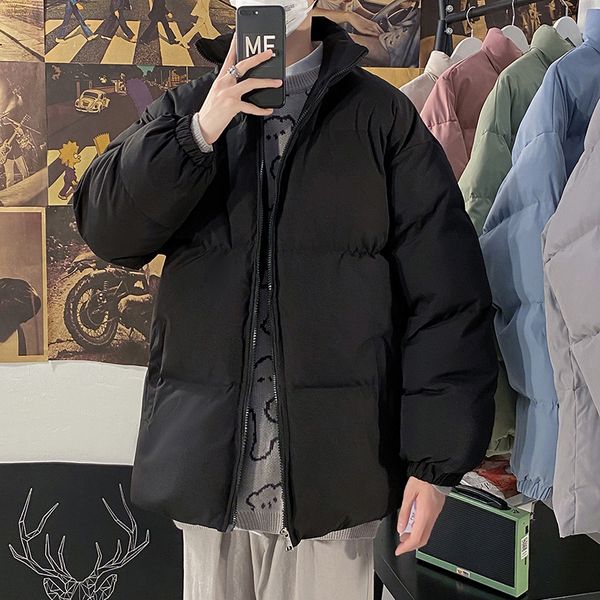 Männer Daunenparkas Herren Harajuku Bunte Blase Warmer Mantel Winterjacke Männer Street Hip Hop Parka Koreanische Schwarz verdicken Frau Jacken M5XL 221208