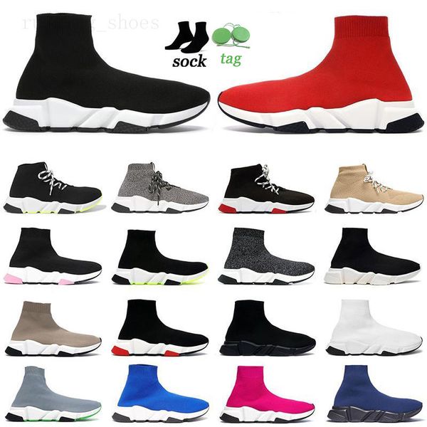 2022 Socken Schuhe Tennis Race Runners Freizeitschuhe Triple Black White Grey Flache Männer Frauen Mode Sport Trainer Scarpe Sneakers B2