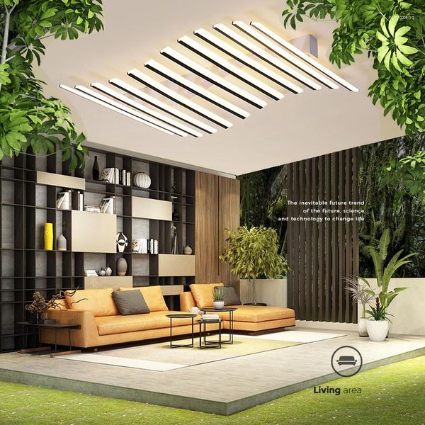 Kronleuchter IRALAN Streifen LED Wave Design Deckenpendelleuchten RC und App Dimmbare Beleuchtung Wohnzimmer Schlafzimmer Hängemöbel