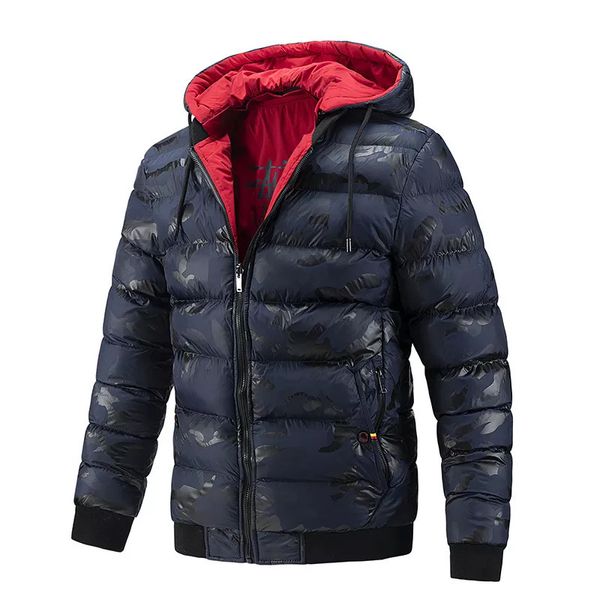 Männer Unten Parkas Winter Thermische Jacken Männer Baumwolle Dicke Warme Hoodies Mäntel Casual Outdoor Beide Seiten Tragen Herren Gerinnsel 221207