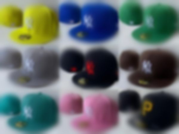 Grüne Farbe Baseball-Mützen Klassisches Team Marineblaue Farben New Yorki Hip Hop Sport Herren Vollständig geschlossene Designkappen Chapeau Hellgrau DH-02