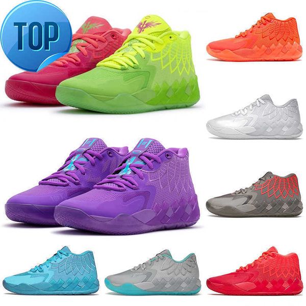 Roller Top Shop Shoes Top de qualidade Lamelo Ball Basketball Shoes Mens 1of1 MB.01 3 Treinadores de três bolas Rick e Morty Queen City OVNI Rock Ridge