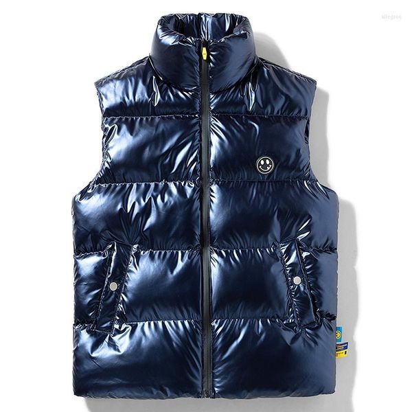 Gilet da uomo Oversize 6XL 7XL 8XL Gilet da uomo invernale Gilet caldo e luminoso Gilet antivento impermeabile Abbigliamento streetwear maschile