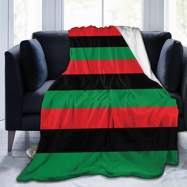 Coperte Coperta unica per gli amici di famiglia Bandiera panafricana Durevole Super morbida Confortevole per il regalo di casa