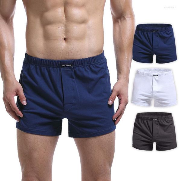 Cuecas masculinas boxers algodão calça caseira solta Pijama shorts homens roupas íntimas