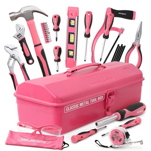 Outras ferramentas da mão Hi especificações Mulheres Trabalho em casa Conjunto de reparo rosa Manual de precisão Chave de fenda Pelador parafuso Kit de madeira Kit DIY 221207