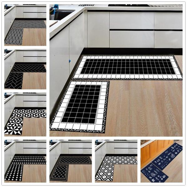 Tapetes de tapete geométrico moderno de cozinha anti-deslizamento da casa de banheiro/porta do corredor guarda-roupa/tapete da área da varanda criativa 30
