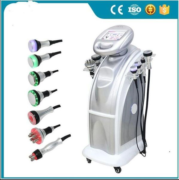 Uso de sal￣o de sal￣o 80k Cavita￧￣o Slimming RF Ultrassonic Suc￧￣o Lipo Vacuum Machine Frequency Face Face e Anti Aging Beauty Equpment com 7 al￧as