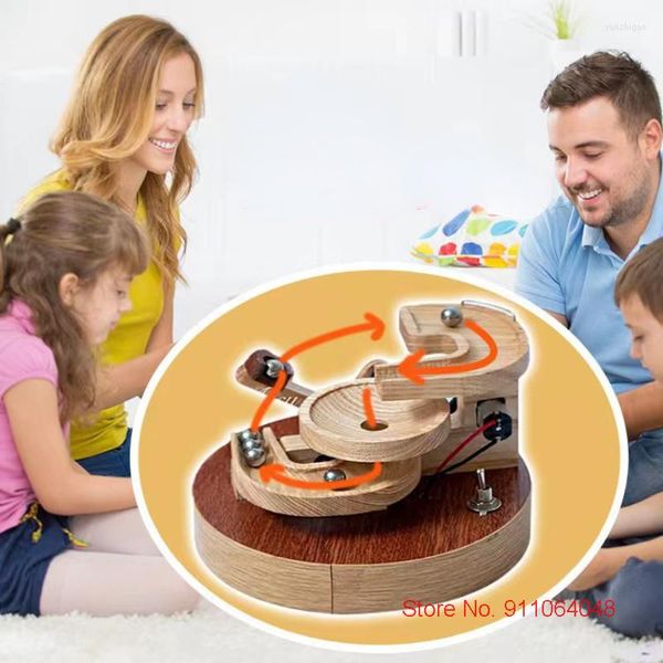 Dekorative Figuren, Holz, Murmeln, Maschine, interaktives Eltern-Kind-Spielzeug, Kinderzimmer-Dekoration, Geschenk, kinetische Kunst, Perpetual Motion-Modell, Ornamente