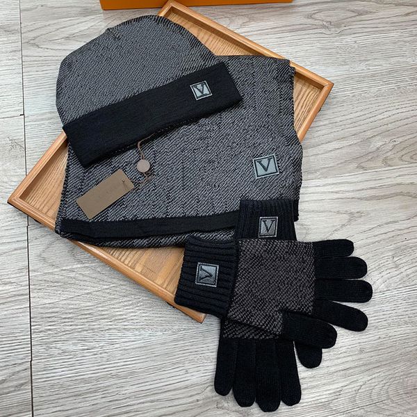 Männer Frauen Beanie Hut Schal Sets warme Hüte Schals Handschuhe Sets Schals Mode-Accessoires