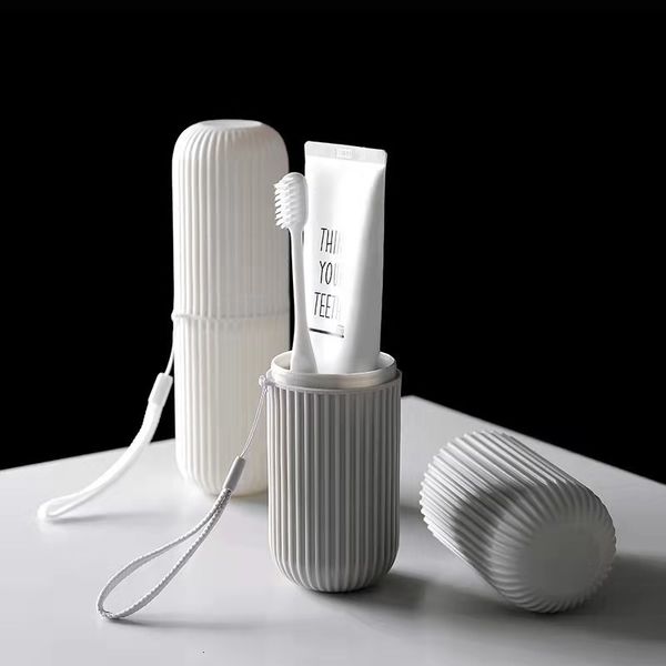 Banyo aksesuar seti taşınabilir diş fırçası depolama çantası diş macunu tutucu kutu organizatör ev fincanı açık seyahat banyo aksesuarları 221207