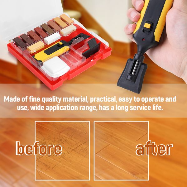 Outras ferramentas manuais laminate reparando kit de cera sistema de piso de banheiro resistente Cascas de carcaça de arranhões de retiradas do conjunto de ferramentas de reparo de ferramentas de mão 221207