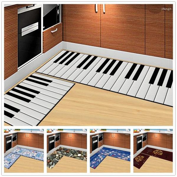 Tappeti Tasti del pianoforte 3D Cartone animato Pietra Zerbino Soggiorno Tappeto Tappeti da cucina Tappetini da bagno Bambini all'aperto Camera da letto per bambini Uso domestico 30