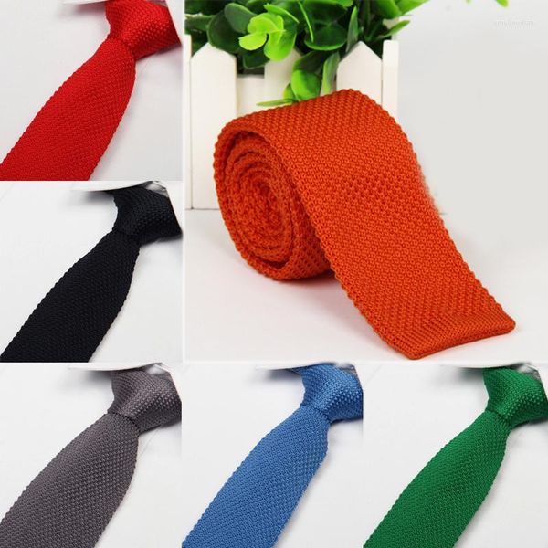 Fliegen LNRRABC 2022 Schmale gestrickte Krawatte Wolle Mode Slim Strickband Solide Strickkrawatte 1 Stück Männer Skinny 5 cm