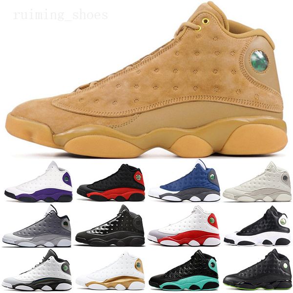 13 13s Basketball Shoes Black Cat Hyper Royal Olive Wheat Bordeaux DMP Chicago História de Flight Men Women J13 Retro Sneakers B2