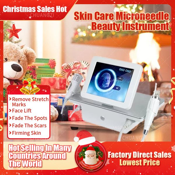 Schönheitsartikel 2 in 1 Microneedle RF Face Lift Secret Fractional RF-Gold Radio Frequency MicroNeedle Skin Rejuvenation RF Machine