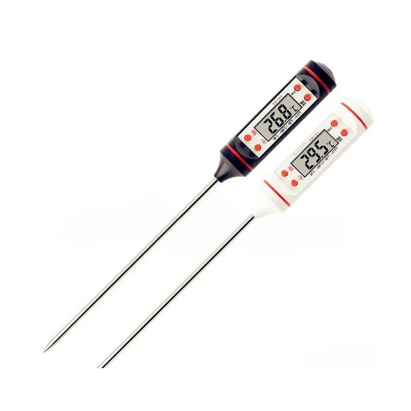 Thermometer Digitales Lebensmittel-Kochthermometer Sonde Fleisch Haushalt Haltefunktion Küche LCD-Messgerät Stift BBQ Grill Süßigkeiten Steak Milch Wa Dhahe