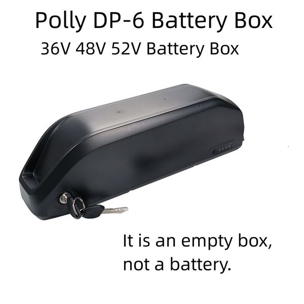 Batteria Reention Down Tube Polly-6 Box 36V 48V 52V Scatola vuota con supporto per cella 65 pezzi 70 pezzi 18650